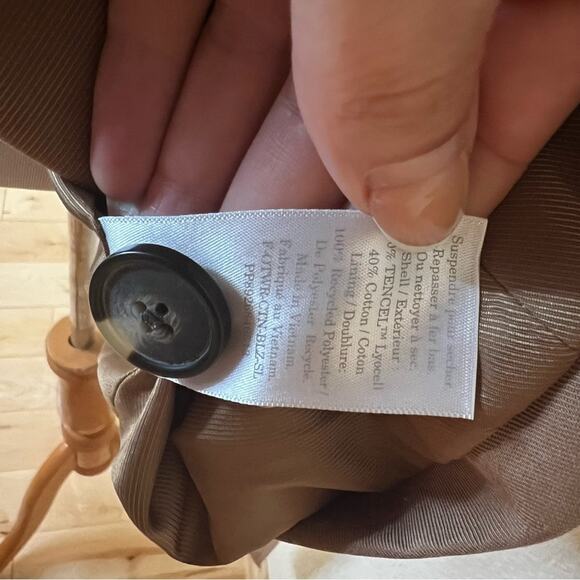 Everlane The Tencel khaki sleeveless blazer vest 10 - Picture 9 of 10